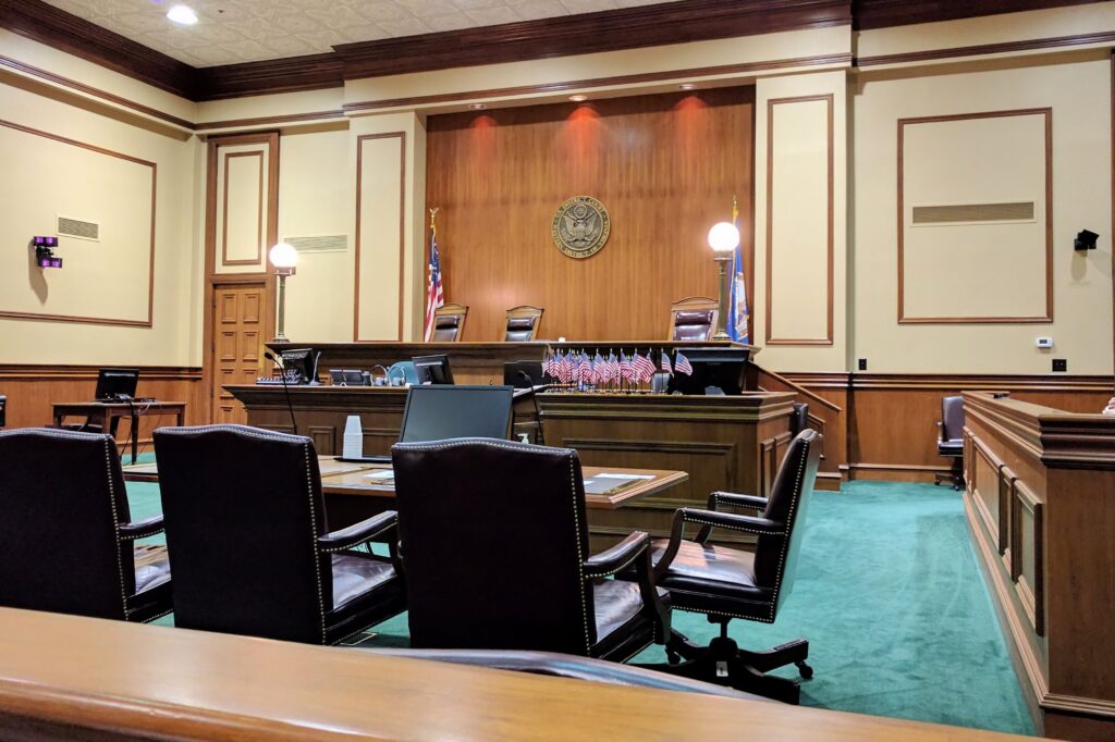 practicing-law-courtroom-in-a-courthouse-in-the-united-states-legal-system-lawyers-judge-legislative