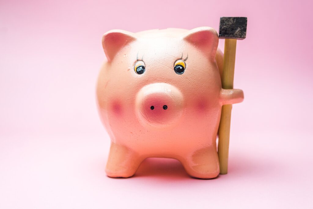 pink-finance-money-hammer-coins-savings-piggy-investment-piggy-bank-money-savings